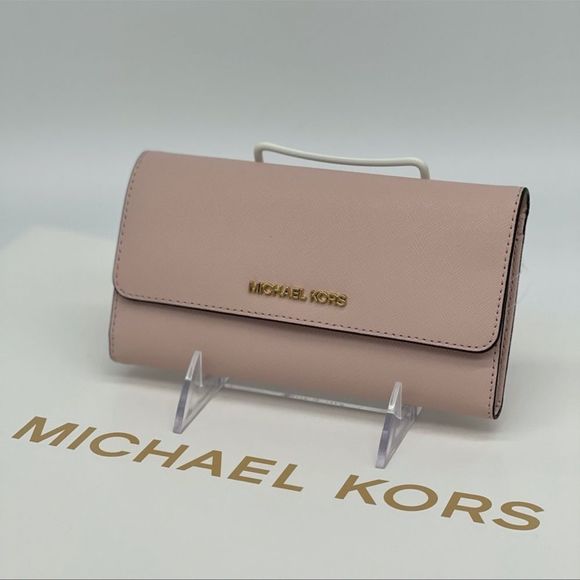 Michael Kors Trifold Wallet Powder Blush Leather - Picture 6 of 8